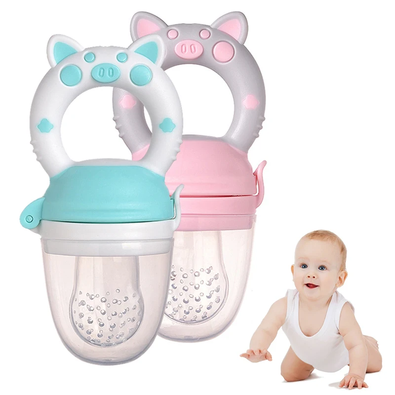

Silicone Fresh Food Nibbler Baby Pacifiers Feeder Kids Fruit Nipples Feeding Safe Infant Baby Supplies Nipple Pacifier Bottles