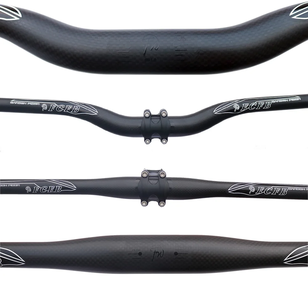 FCFB mountain handlebar MTB 3K matt + glossy sticker black carbon