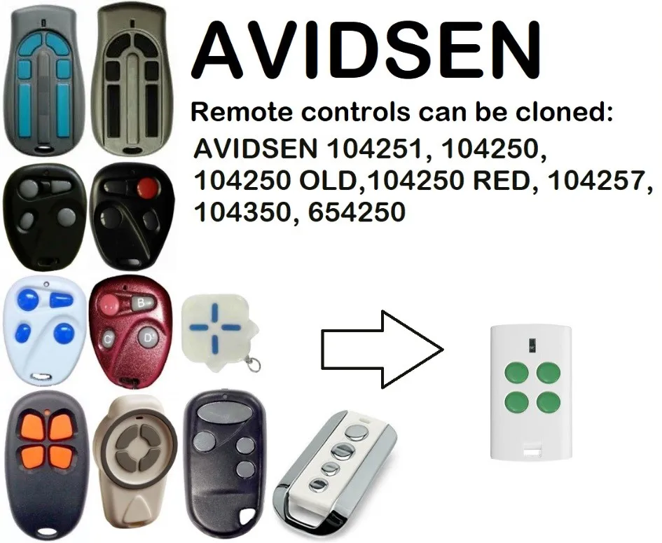 

AVIDSEN 104251, 104250, 104257, 104350, 654250 Remote Control Duplicator