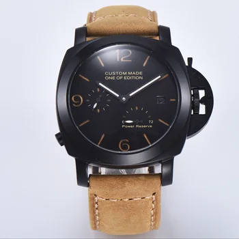 

Power reserve BOMAX MARINA Watch 44mm PVD military automatic movement luminous pointer calendar PVD stainless steel case 542