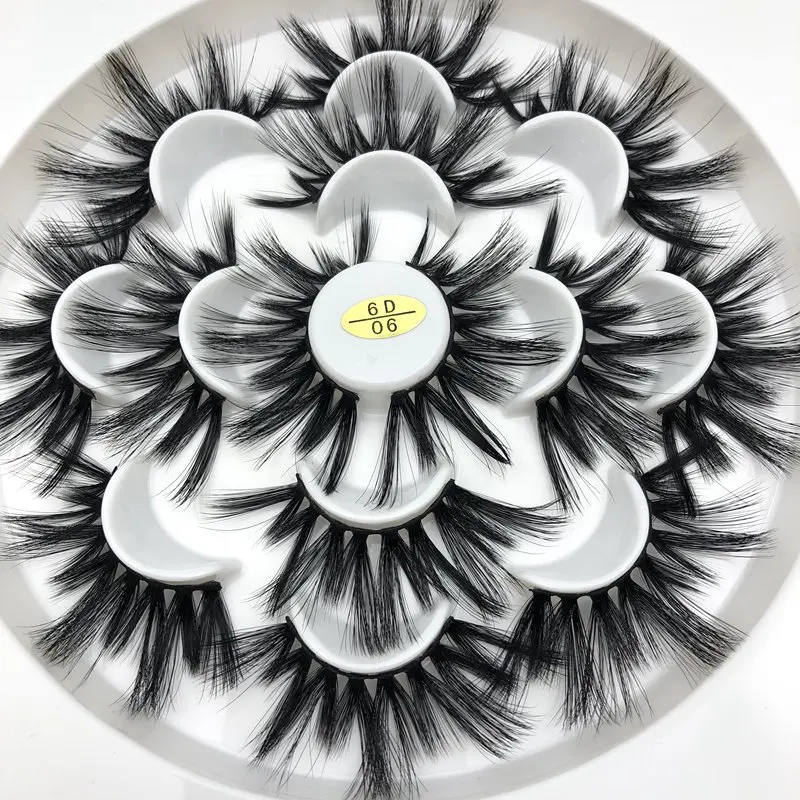 

Buzzme 6D06 25mm lashes 6D faux mink eyelashes high quality lashes 7 pairs per pack strip false eyelash silk lashes