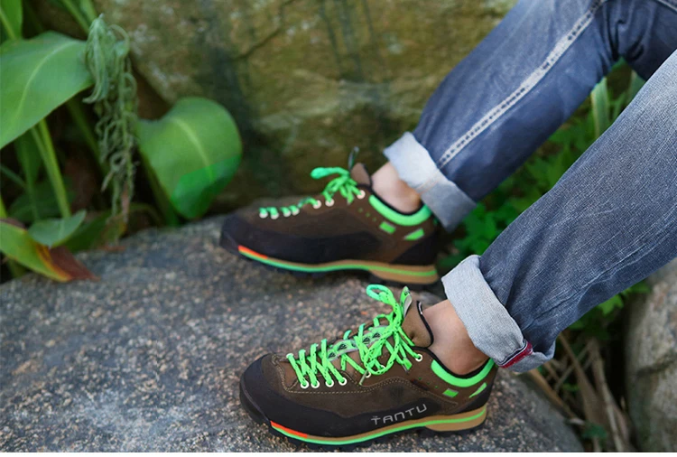 Новинка; Брендовая обувь для пешего туризма; дышащая Уличная обувь; большие размеры 39-46; походная обувь для альпинизма на резиновой подошве; кожаная мужская походная обувь