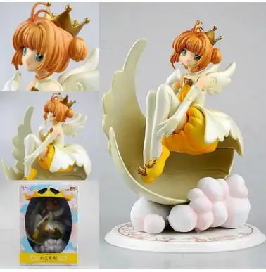 

NEW 18cm Little wolf Anime Card Captor Sakura Mini Figures Kinomoto Sakura Daidouji Tomoyo PVC Action Figures Toys Cardcaptor