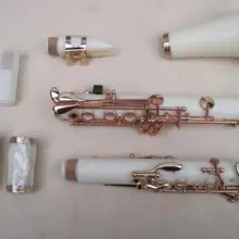 Белый комплект для кларнета Bb 17 ключ позолоченные части