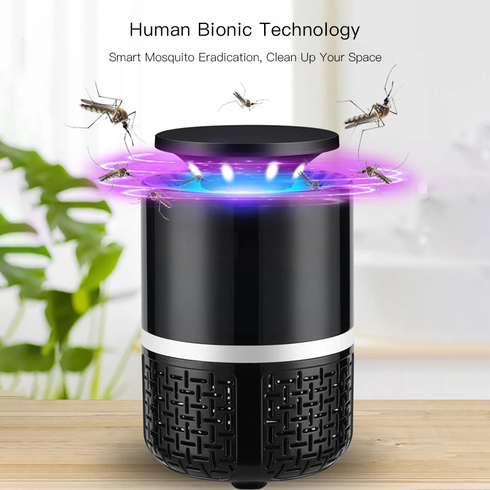 Электрическая лампа-киллер от комаров, USB, УФ-светодиодный, Zapper, анти-москитная лампа, ловушка для насекомых с всасывающим вентилятором для домашних вредителей
