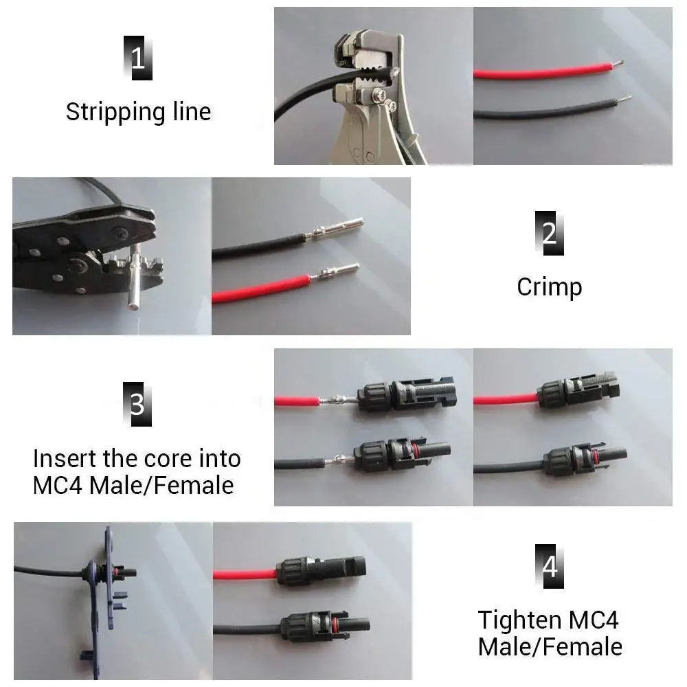 10 пар в комплекте; x MC4 солнечных батарей разъемы+ mc4 гаечный ключ/MC4 Соединительный PV мужского и женского пола 30A 1000V для Солнечные фотоэлектрические кабели 10/12/14 AWG
