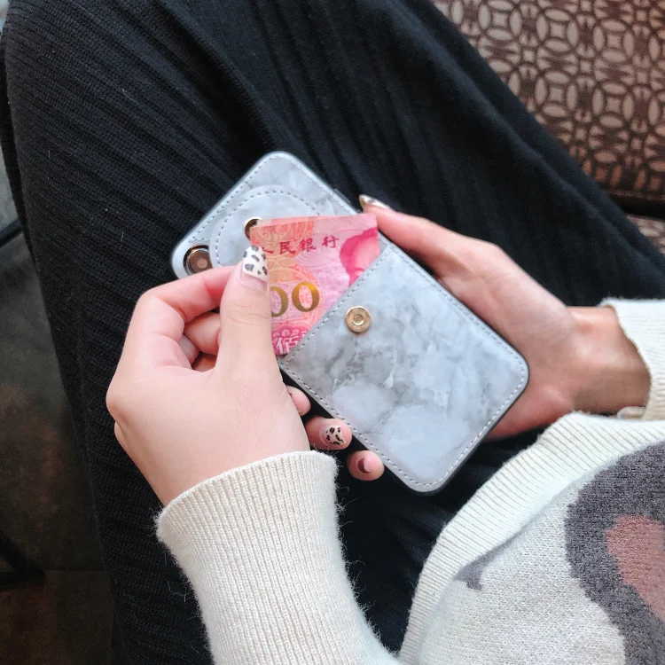 CKHB Cute marbled bear piggy card case for iPhone6S/6SPlus /7/8Plus/X/XS/XR/XS MAX mobile phone case