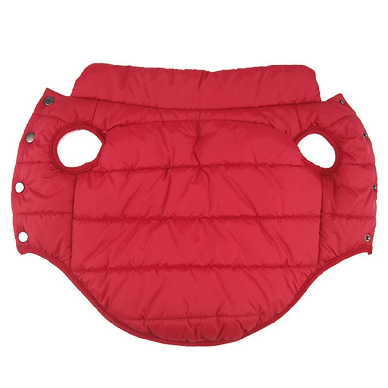 Теплая одежда для собак для маленьких собак, ветрозащитная зимняя куртка для собак, стеганая одежда для щенков, жилет для Йоркцев, одежда для чихуахуа - Цвет: Красный