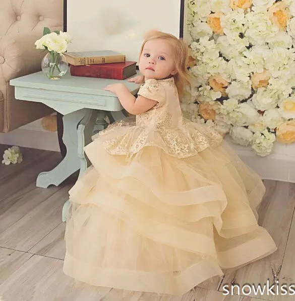 cute baby girl in gown