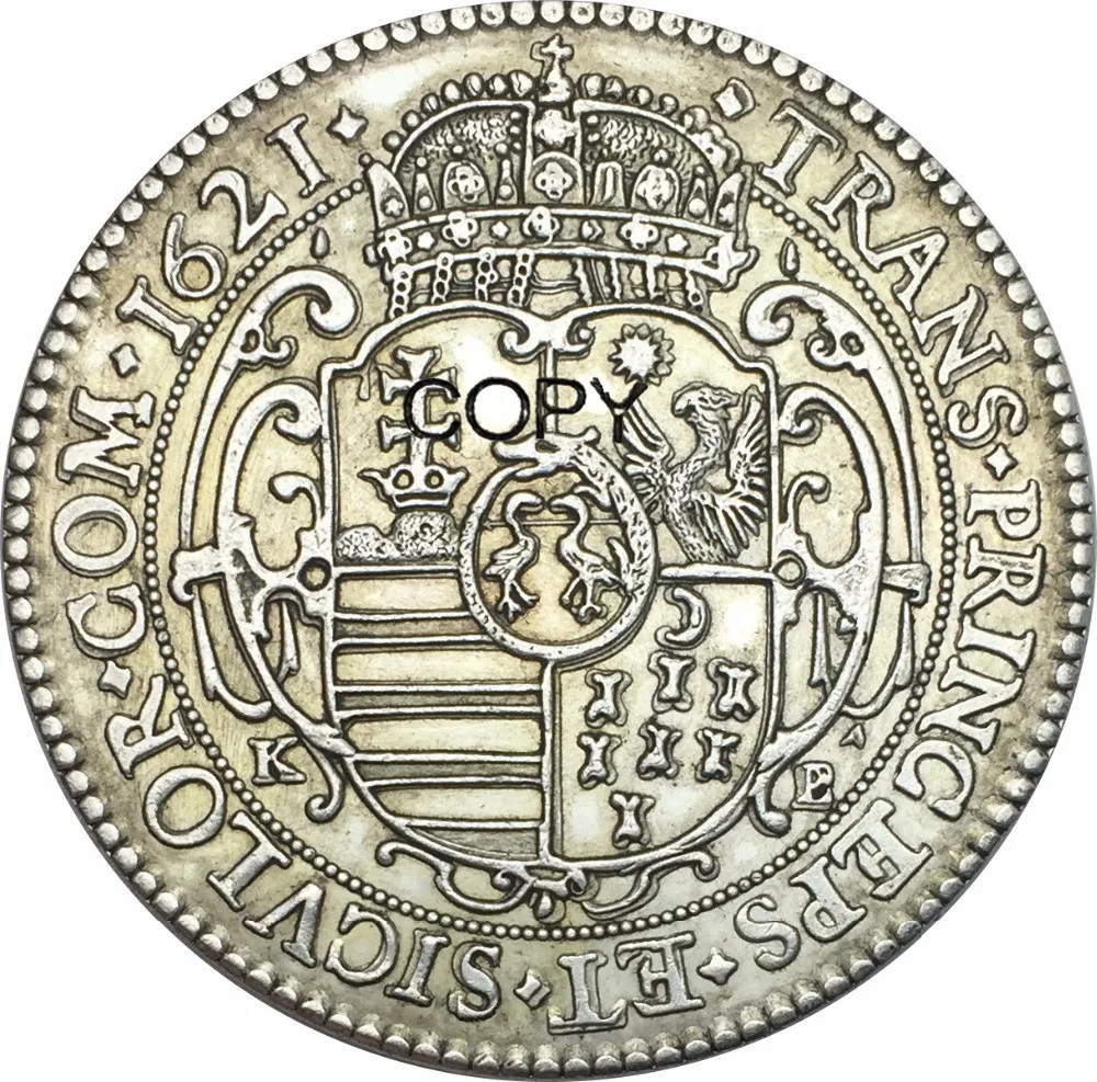 Duchy of Transylvania Thaler Gabriel Bethlem 90% серебряных копировальных монет 1621|duchi| |