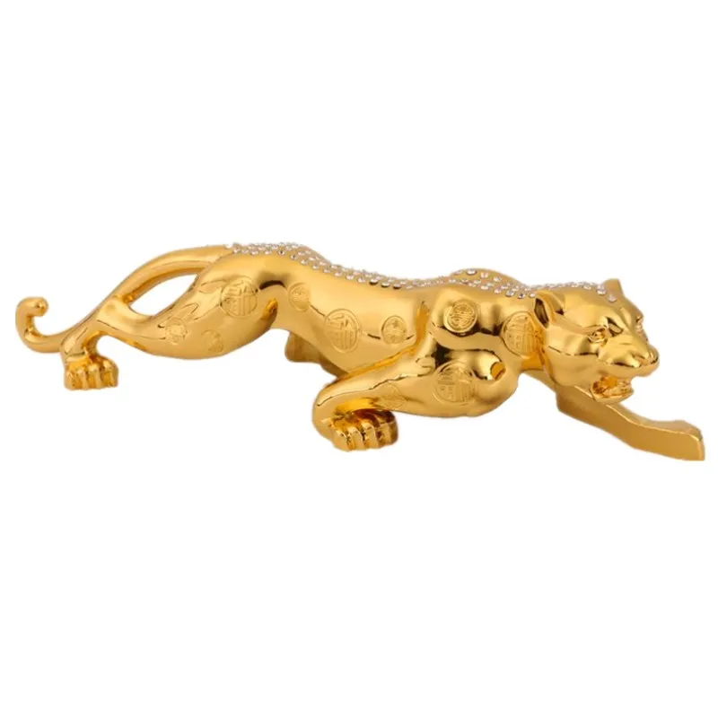 Beste Cheetah Legering Sculptuur Auto onderdelen Auto Decoratie Overheersend Woondecoratie Ambachten Geschenken