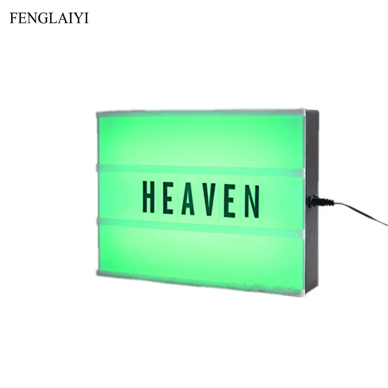 А4 Размер RGB Cinemaic Lightbox Ночная лампа на батарейках или USB кабель DIY световая коробка