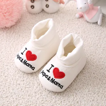 

Toddler Baby Home Sock Shoes soft sole Newborn Infant First Walker cartoon Letter cute Heart Pattern shoe Non-slip Baby Shoe