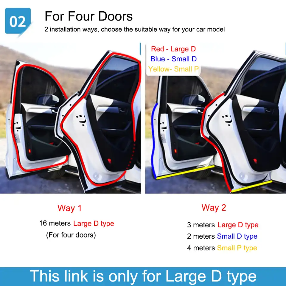 Cavis Kit de Sello de Puerta de 2 Piezas Cubierta del Motor y Puerta del Maletero Goma Insonorizada Kit de Reducci/óN de Ruido de Viento del Viento del Tiempo para Tesla Model 3
