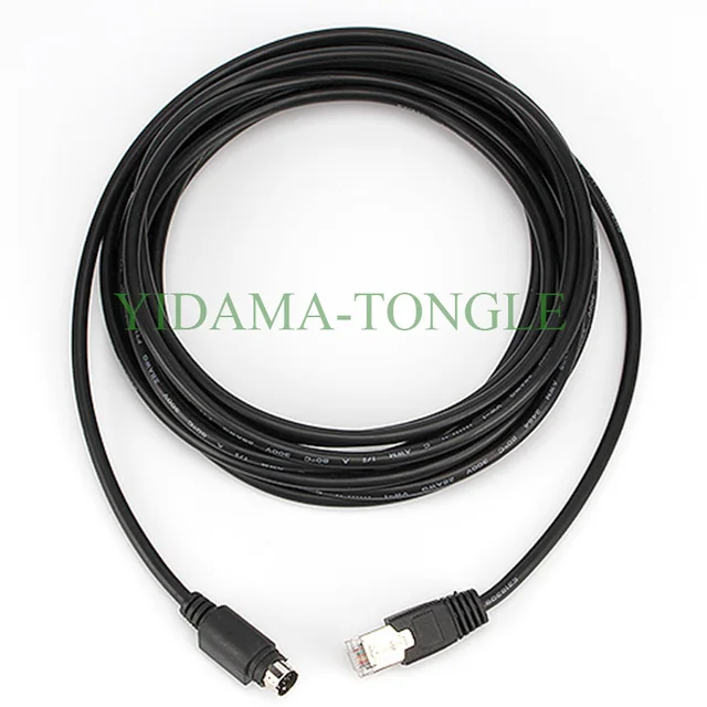8Pin din to RJ45 RS232 Camera Control Cable for for Sony VISCA Daisy