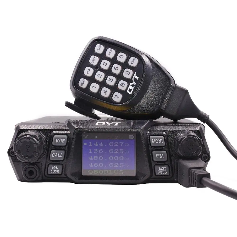 QYT KT-980 PLUS высокой мощности 75 Вт(VHF)/55 Вт(UHF) двухдиапазонный четырехъядерный резервный база мобильного радио KT-980Plus автомобиля радио HAM KT980PLUS - Цвет: KT-980 Plus