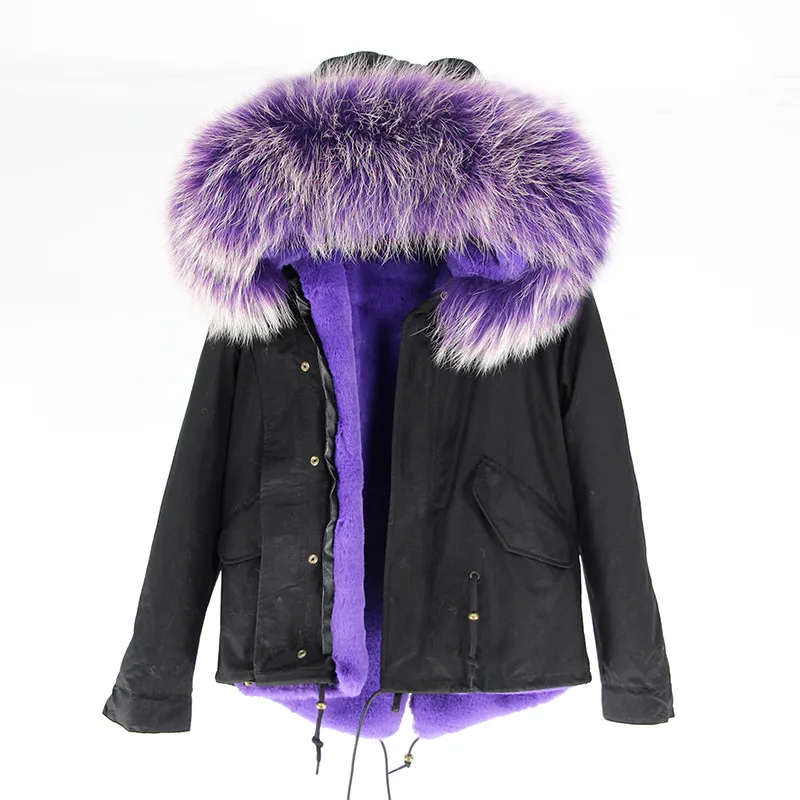 

Brand 2019 Navy Parka Winter Jacket Coat Women Real Fur Coat Parkas Natural Raccoon Fur Collar Hooded Warm Soft Faux Fur Liner
