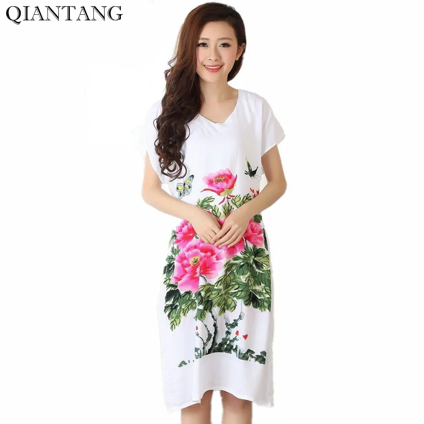 

Female Sleepwear Fashion Nightgown Robe Bath Gown Cotton Sleep Tops Nightdress Nuisette Pijama Mujer One Size X34023