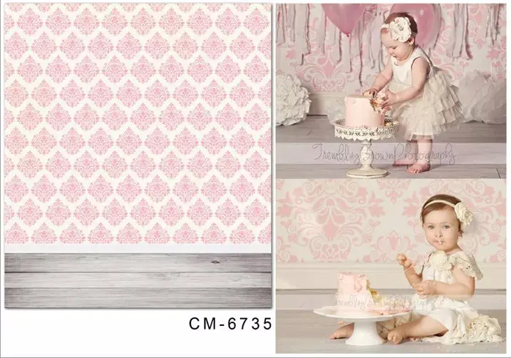 Фон Фото Baby Pink Blossom Стены Для Детей Портрет Муслин Компьютер Отпечатано Цифровой
