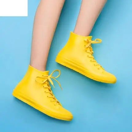 

Casual rain boots in the tube fashion rain boots non-slip rubber shoes short tube boots water shoes urban couple rain boots fema