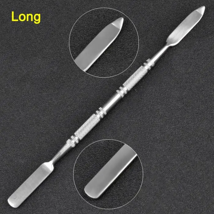 Dropshipping Stainless Steel Makeup Tool Double Head Spatula for Mixing Cosmetic SMJ