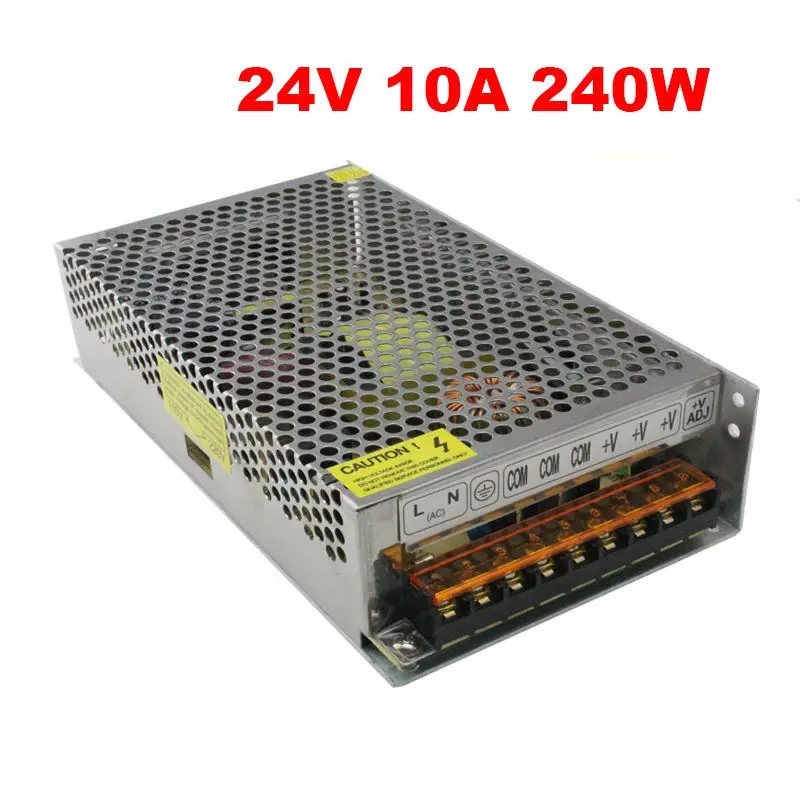 Переменного/постоянного тока, 24 v 10a 240 w Светодиодный драйвер 24 v светодиодный индикатор питания драйвера, DC24V Алюминий AC110V ac 220 V-24 V свет