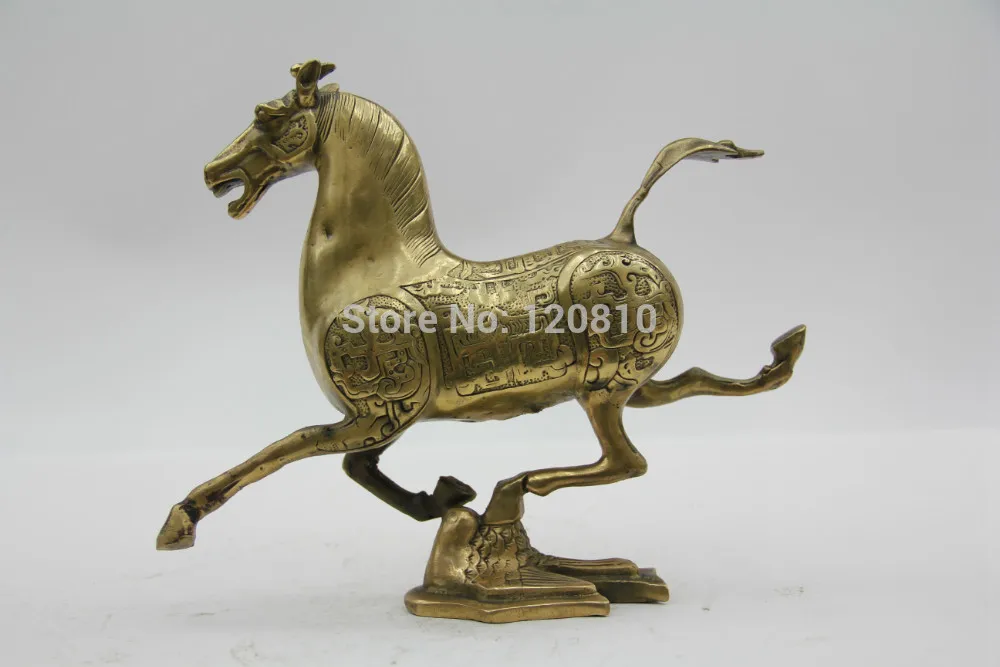 Exquiste Chinese Handcraft Brass Bronze Statue Galloping Horse