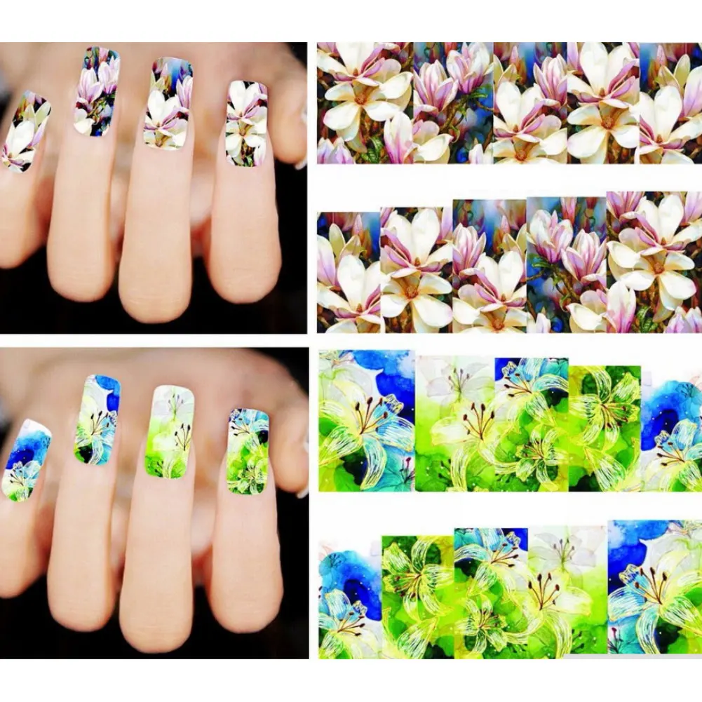 50pcs Nail Art Sticker Decal Manicure Water Transferwater transfer