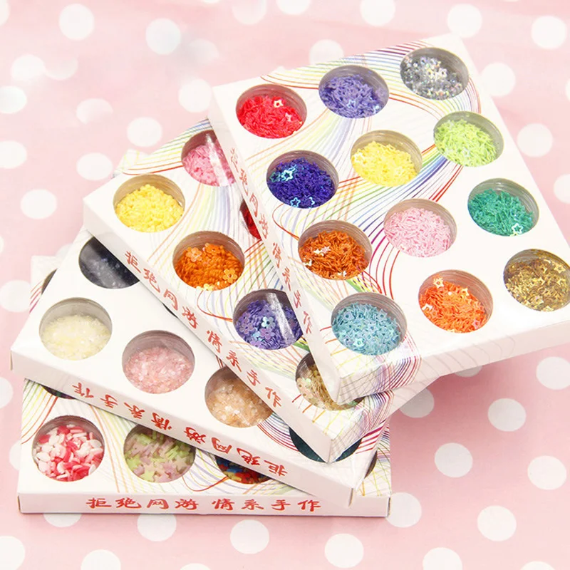 

12pcs/box Glitter Sequins Glitter series Scrapbooking Handmade Crafts Embellishments Wedding & Party Decorations DIY Accessory