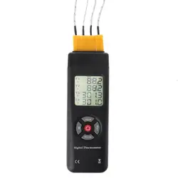 4 канала K Тип Цифровой термометр термопары Термометры Тестер LCD подсветка