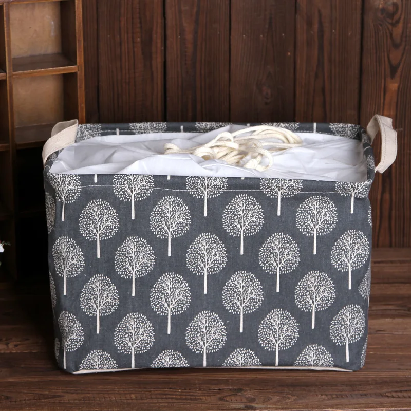 

Foldable Linen Dirty Clothes Washing Storage Laundry Basket Sundries Organizer Desk Debris Jewelry Cosmetic Toy Home Storage Box