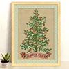 The Christmas tree with birds cross stitch kit 14ct 11ct count linen flaxen canvas stitching embroidery DIY handmade needlework ► Photo 1/4