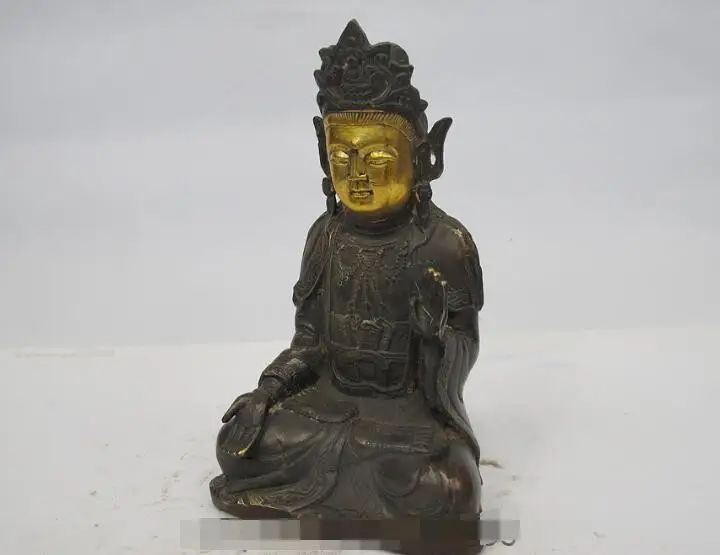 

S2360 Tibet Buddhism old Bronze Gilt GuanYin Kwan-Yin Bodhisattva Statue discount 30% (C0324)