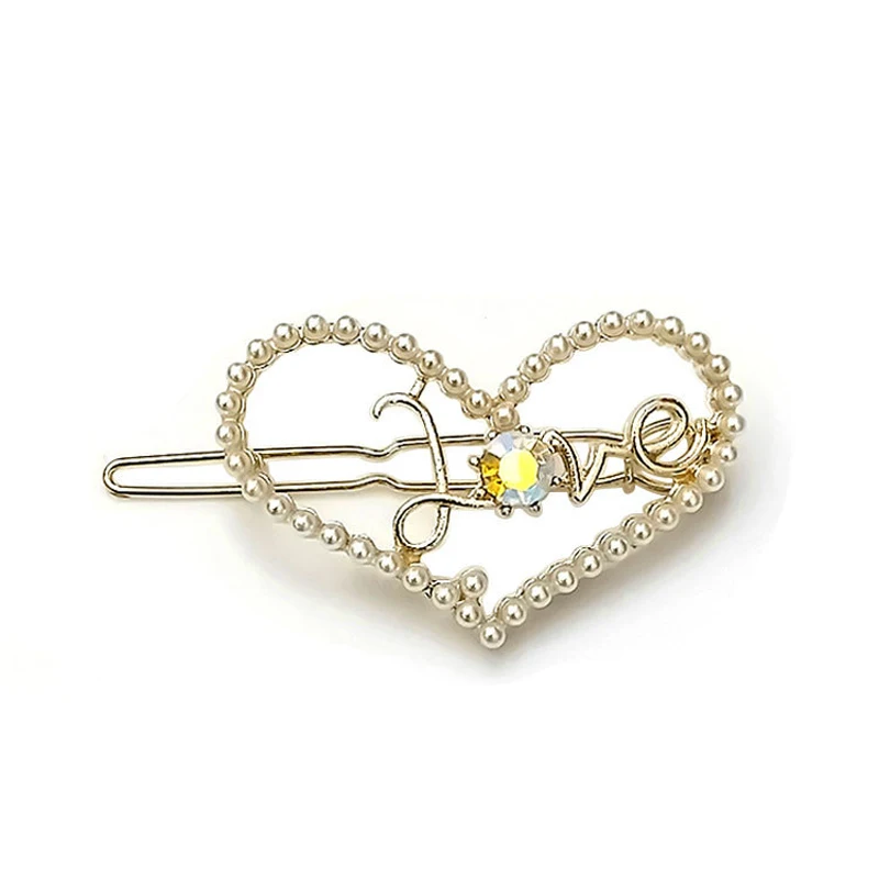 

Ubuhle Elegant Women's Letter Pearl Hairpins Sweet Star Heart Girls Hair Clips Words Barrette Hair Clips Hair Accessories Gifts