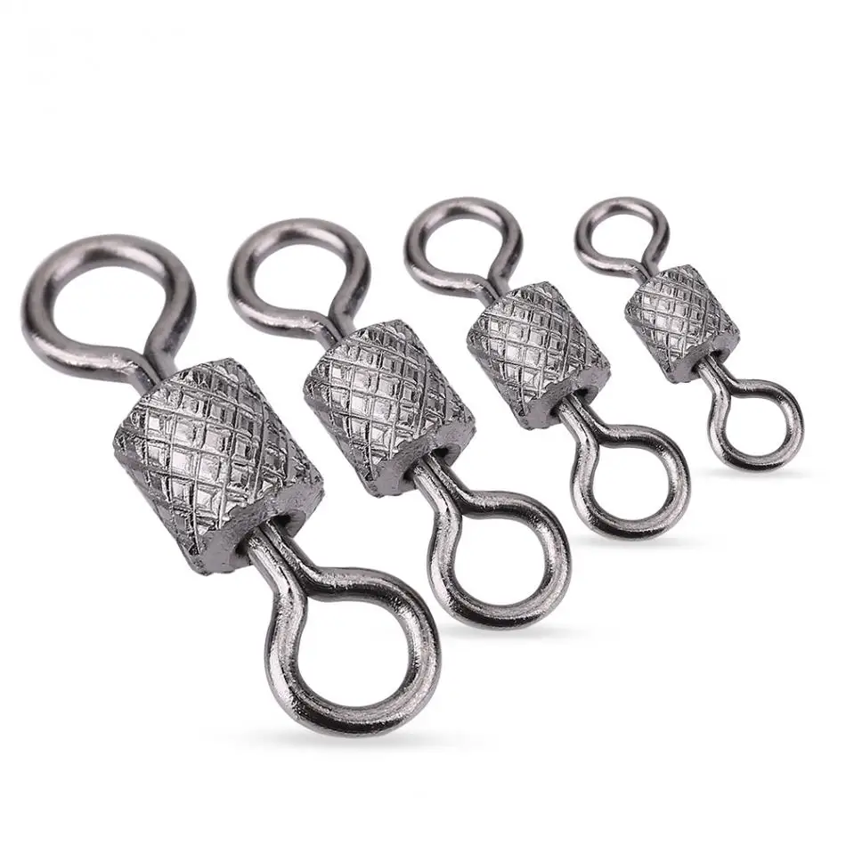 100Pcs Swivels High Strength Copper Fish Barrel Rotate Ring Swivels