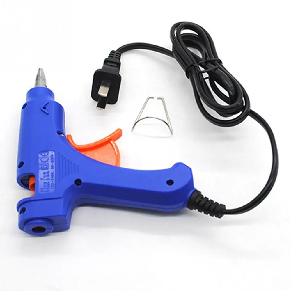 Высокая Температура Нагревателя Расплава Горячее Оружие Клея 20 Вт Repair Tool Heat Gun Blue Мини клеевой Пистолет С Триггера США/ЕС plug 100-220 В