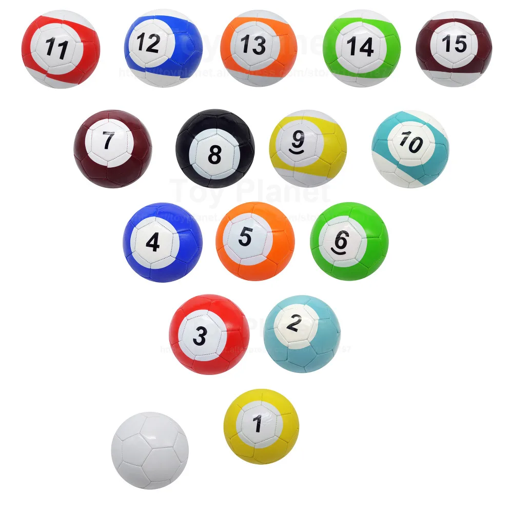 

16Pcs/Lot Fusion Game Mix Footpool Kids Adults Party Fun Game Billiard Soccer Ball Kick Pool Snooker Football Outdoor Toys