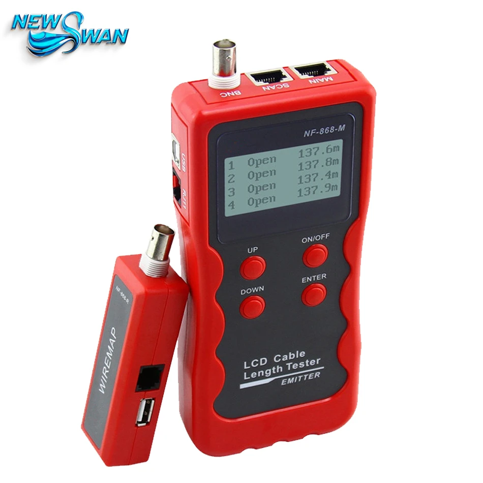 

NF-868A Cable Length Tester Emitter LCD English Version lan tracker finding