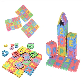 

36pcs/Set Children Alphabet Letters Numerals Puzzle Colourful Kids Rug Play Mat Soft Floor Crawling Puzzle Kids Educational Toys