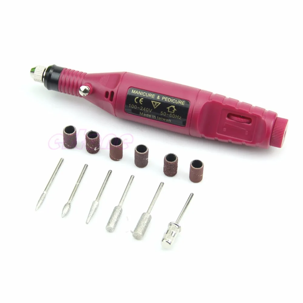 

Fashion Manicure Pedicure Nail Art File Drill Bits Pen Electric Machine Set New