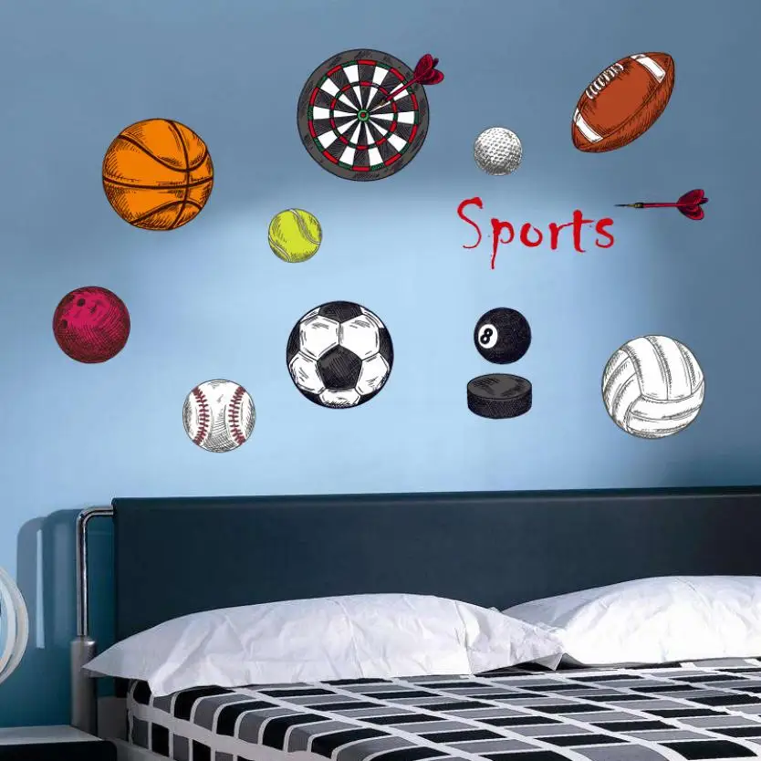 Home-Decor-Sport-Ball-Stickers-Decorative-Creative-Removable-Wall-Stickers-wall-sticker-Home-Deco-mirror-AU3 (3)