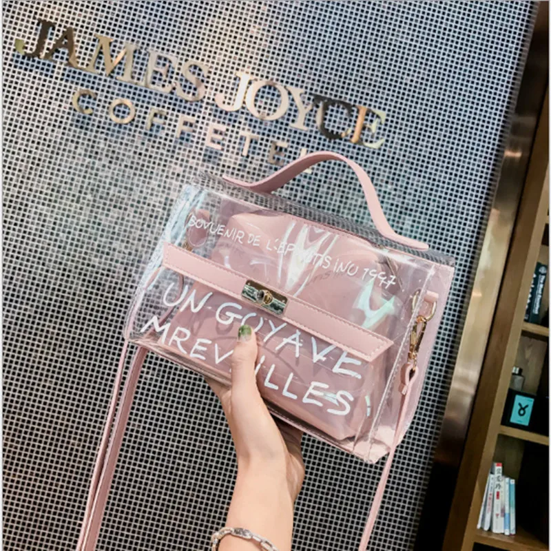 

Fashion Transparent jelly Daughter Handbags Shoulder Bag girl Handbags Big Women Bag High Quality Fashion Designer Ladies Purses