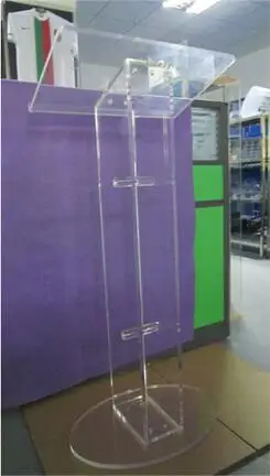 Hot Sell Clear 12mm Thickness Low Floor Acrylic Church Podium Stand Workshop Series