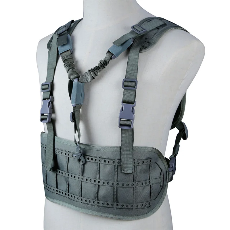 TACTIFANS Ultra Light Laser Cut MOLLE Chest Rig Pals System Military Equipment Tactical Ultra Light Tactical Vest