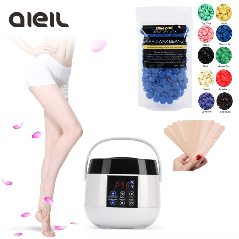 

Paraffin Depilatory Wax Heater Warmer Machine Hair Removal Set Depilatory Wax For Depilation Epilator Female Hard Wax Beans 100g