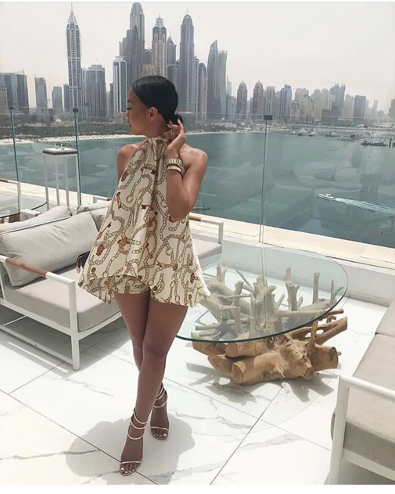 

2018 tracksuit Women's Set Summer Halter Backless Jumpsuit Lady outfit fashion sexy two pieces suits casual nightclub party H881