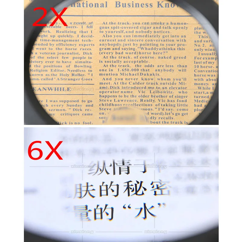 Magnifier Loupe 2X 6X Optical Lens Magnifier with illumination Desktop Magnifying Glass Hanging Reading Sewing Glasses magnifier (4)