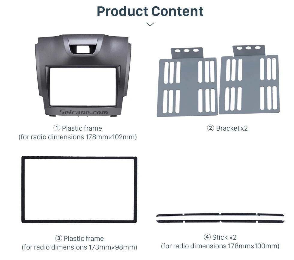 Seicane 2 Дин радио кадров панель для 2012 Chevrolet Colorado стерео Dashboard в окружении установить отделкой Панель комплект лицевой