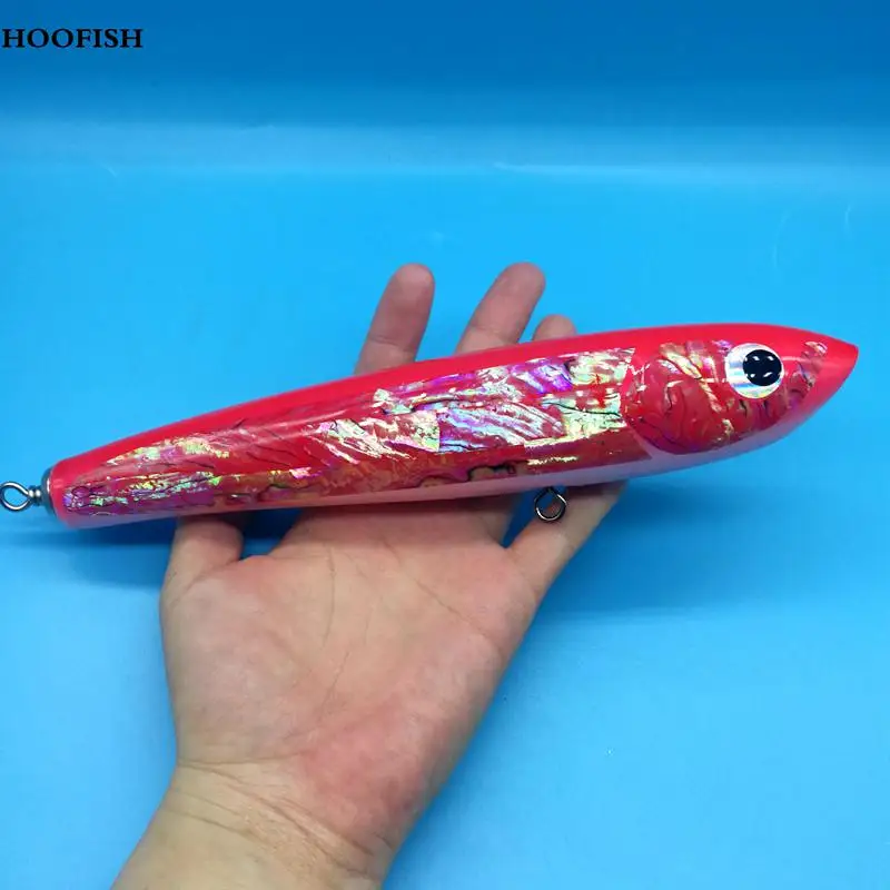 HOOFISH 1 шт. 120 г/22 см верхняя вода деревянная приманка GT поверхность приманки-блесны глубоководная приманка ручной работы - Цвет: 1pcs red