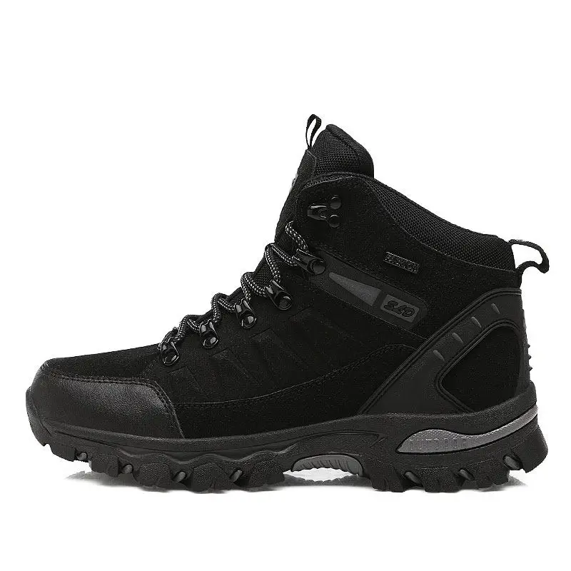VESONAL/ г., осенне-зимние уличные мужские ботинки, обувь унисекс из замши, мужские повседневные ботинки, кроссовки, обувь - Цвет: Черный